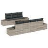 vidaXL Tuin Sofa Set 8 st Licht Grijs en Donker Grijs poly rattan