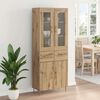 vidaXL Hoge kast met lade 2 pcs Artisan Eiken Bewerkt hout