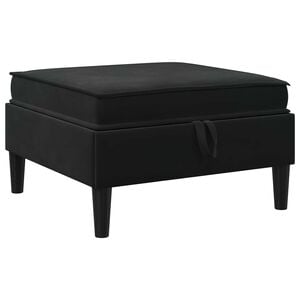 vidaXL Sofa Kruk met Opslag Zwart Fluweel