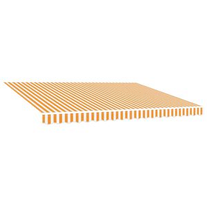 vidaXL Vervangingsdoek voor luifel 600x300 cm polyester geel en wit