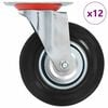 vidaXL 12 st Zwenkwielen 125 mm