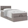 vidaXL Bed met matras 100x200 cm stof taupe