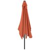 vidaXL Parasol met metalen paal 300x200 cm terracotta