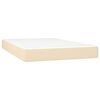 vidaXL Boxspring met matras en LED stof cr&egrave;mekleurig 120x190 cm