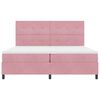 vidaXL Boxspringbed met matras met hoofdeinde Roze 200 x 200 cm Stof