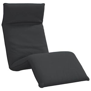 vidaXL Ligstoel inklapbaar 175x54x8,5 cm Oxford stof zwart