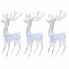 vidaXL Kerstdecoratie rendier XXL 3 st 250 LED meerkleurig 180cm acryl