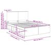 vidaXL Bedframe met hoofdeinde Zwart 160 x 200 cm Massief grenenhout
