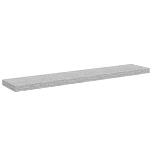 vidaXL Wandschap zwevend 120x23,5x3,8 cm MDF betongrijs