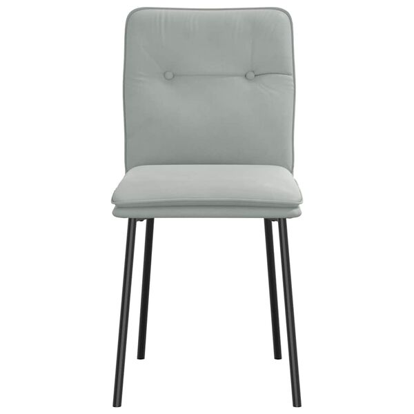 vidaXL Eetkamerstoelen 6 st fluweel lichtgrijs