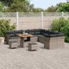 vidaXL Tuinbankenset 13 pcs Grijs poly rattan