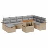 vidaXL Tuin Sofa Set 9 pcs Beige poly rattan