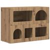 vidaXL Dressoir ELST Artisan Eiken 80,5 x 35 x 59 cm Bewerkt hout