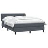 vidaXL Boxspring met matras fluweel donkergrijs 160x220 cm