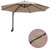 vidaXL Tuinparasol Taupe 248 x 248 x 148 cm Polyester en staal