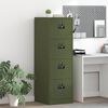vidaXL Bestandenkast met lade 2 pcs Olijf Groen 44 x 50 x 139 cm