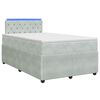 vidaXL Boxspringbed met matras Lichtgrijs 120 x 200 cm Fluweel