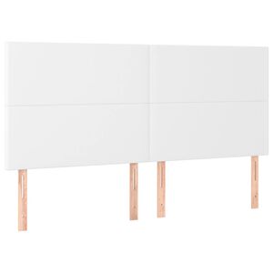 vidaXL Hoofdbord wit 180x5x118/128 cm kunstleer