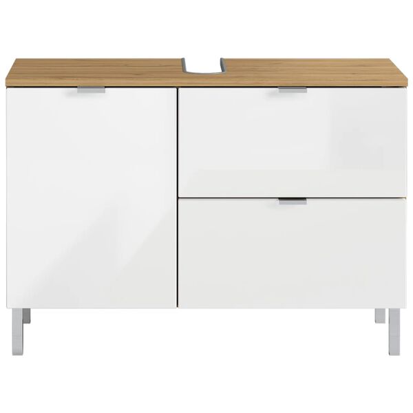 Germania Wastafelonderkast GW-Mauresa 34x80x56 cm eikenkleurig en wit