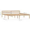 vidaXL Bedframe massief grenenhout 180x200 cm