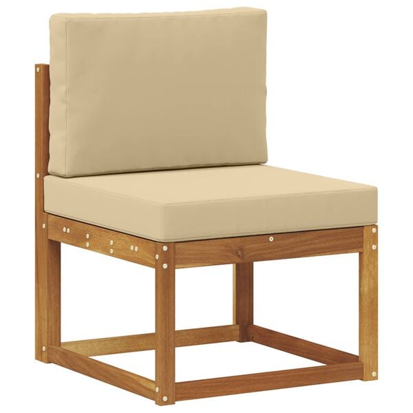 vidaXL Buiten bankenset 9 pcs Natuurlijk en Beige Massief Acaciahout