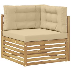 vidaXL Buiten Hoek Sofa Massief Acaciahout Wit