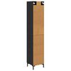 vidaXL Highboard met lade Zwart Eiken 34,5 x 34 x 180 cm Bewerkt hout