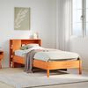 vidaXL Bed met boekenkast zonder matras grenenhout wasbruin 75x190 cm