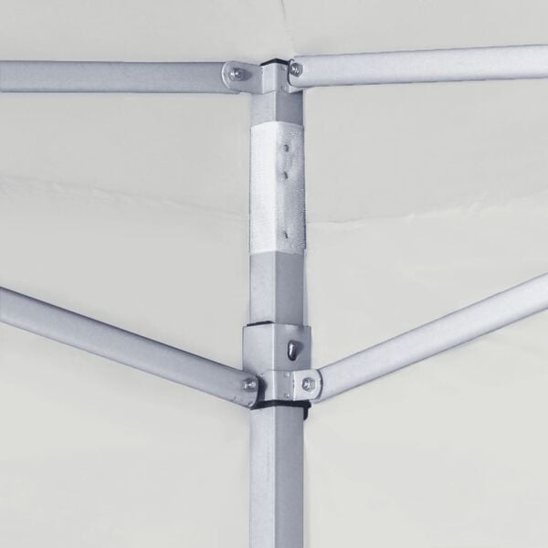 vidaXL Partytent met 2 zijwanden inklapbaar 2x2 m staal wit
