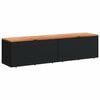 vidaXL Tuinbox 220x50x54 cm poly rattan en acaciahout zwart