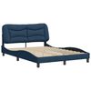 vidaXL Bedframe zonder matras "Hvar" stof blauw 140x190 cm
