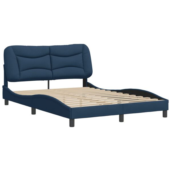vidaXL Bedframe zonder matras "Hvar" stof blauw 140x190 cm