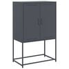 vidaXL Hoge kast 68,5x38,5x107 cm staal antracietkleurig