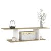 vidaXL Tv-wandmeubel 103x30x26,5 cm wit en sonoma eikenkleurig