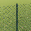 vidaXL Hek met Paal Groen 1,6 x 10 m Staal en PVC