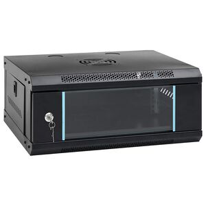vidaXL Netwerk kabinet met opslag Black 530 x 400 x 210 mm Staal
