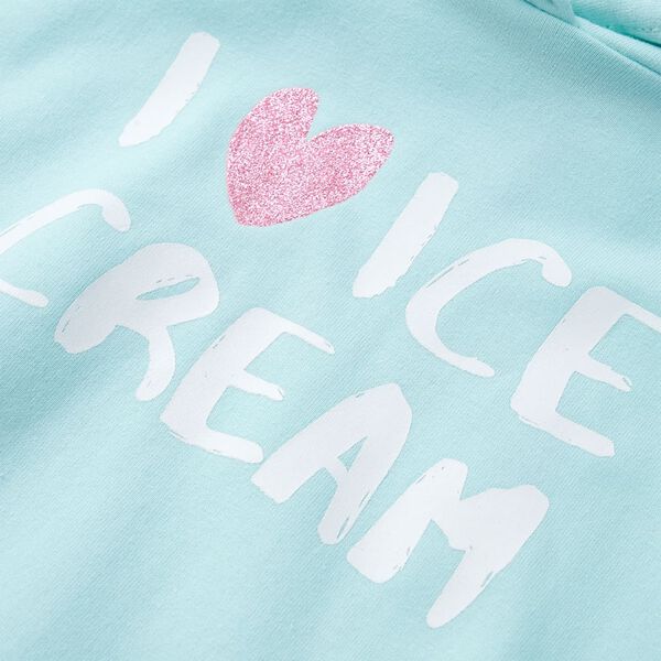 Kindertrui met capuchon 104 lichtzeeblauw