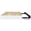 vidaXL Wandschappen zwevend 4 st 90x23,5x3,8 cm MDF eikenkleurig wit