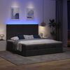 vidaXL Ottoman bed met matrassen en LED's 160x200cm stof zwart
