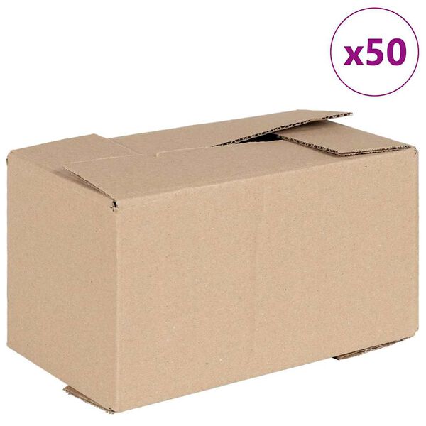 vidaXL Vouwdoos met opslag 50 pcs Naturel 24 x 13 x 13 cm Karton