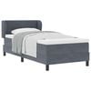 vidaXL Boxspringbed met matras Donkergrijs 90 x 200 cm Fluweel