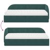 vidaXL Hoekbedframe met Matras met hoofdeinde 2 pcs Groen Fluweel
