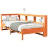 vidaXL bed met boekenkast zonder matras grenenhout wasbruin 90x200 cm