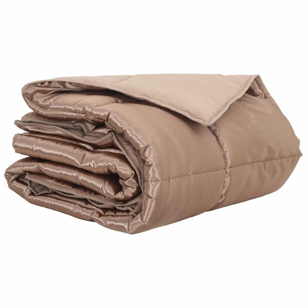 vidaXL Zomer Dekbed Goud 240 x 260 cm Satijn en Microfiber