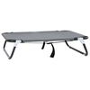 vidaXL Hondenbed 70 x 46 x 18 cm Staal Lichtgrijs