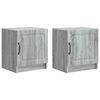 vidaXL Nachtkastje 2 st Grijs sonoma 43 x 34,5 x 47 cm Bewerkt hout