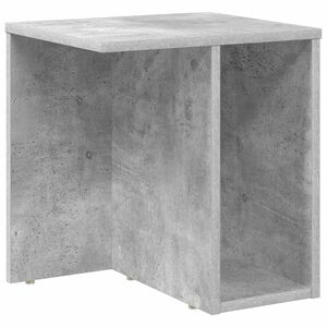 vidaXL Bijzettafel Beton Grijs 37 x 32 x 40 cm Bewerkt hout