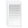 vidaXL Kastdeuren met lamellen 2 st 69x39,4 cm massief grenenhout wit