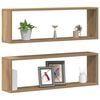 vidaXL Wandplank 2 pcs Ambachtelijk eiken 80 x 15 x 26 cm Bewerkt hout