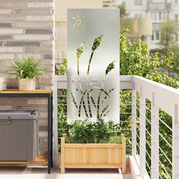 vidaXL Tuin Privacy Screen Zilver 50 x 140 cm Gegalvaniseerd staal
